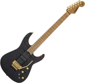 Jackson USA Phil Collen PC1 Satin Flame MN Negru transparent Chitară electrică