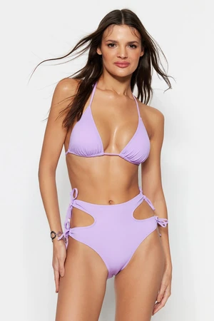 Trendyol Lilac Cut Out/Window High Derék Normál láb Bikini alsó