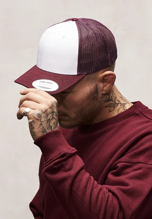 Retro Trucker Colorful Front Maroon/White/Chestnut