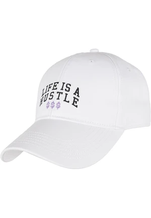 Hustle Life Curved Cap White/mc