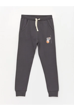 LC Waikiki Boy's Jogger Sweatpants with Printed Elastic Waist