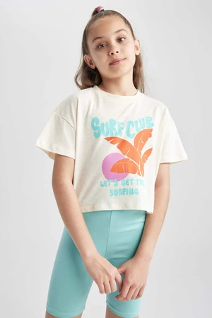 DEFACTO Crop Short Sleeve T-shirt