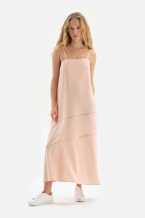 Dagi Light Pink Bias woven dress with cutout detail.