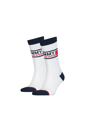 Tommy Hilfiger Ponožky - TH UNISEX TOMMY JEANS SOCK 2P biele