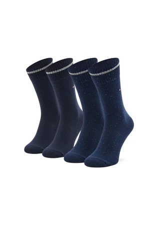 Tommy Hilfiger Ponožky - TH WOMEN SOCK 2P NEPPY GIFTING čierne