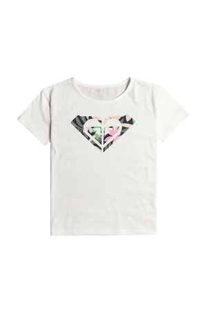 Dětské bavlněné tričko Roxy DAY AND NIGHT bílá barva