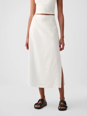 Bílá dámská lněná sukně GAP