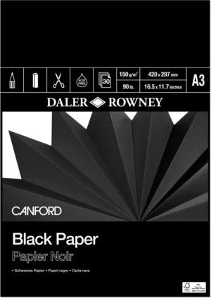 Daler Rowney Canford Coloured Paper A3 150 g Carnete de Schițe