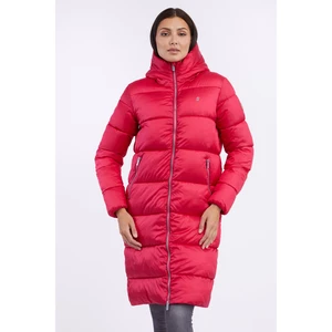 Women's quilted coat SAM 73 Hedvika is dark pink