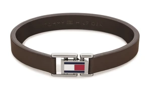 Tommy Hilfiger Hnedý kožený náramok s oceľovým zapínaním 2790430