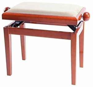 GEWA Piano Bench Deluxe Sgabello per pianoforte in legno Cherry