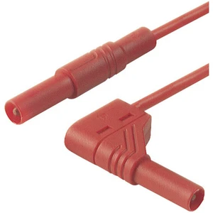 4 mm safety test lead, plugs straight/angled, 1 mm², 100 cm