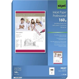 Sigel Inkjet Paper Professional IP286  papier do atramentovej tlačiarne A4 160 g/m² 100 listov snehovo biela