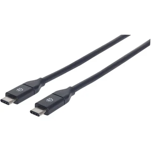 Manhattan #####USB-Kabel #####USB 3.2 Gen2 (USB 3.1 Gen2) #####USB-C™ Stecker, #####USB-C™ Stecker 50.00 cm čierna