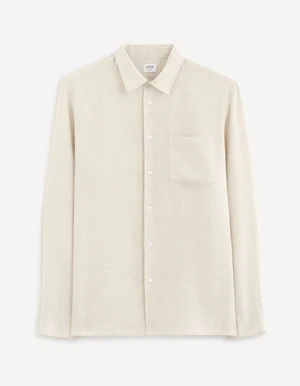 Celio Linen Shirt Baflax regular - Men