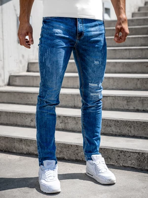 Tmavě modré pánské džíny regular fit Bolf K10010-1