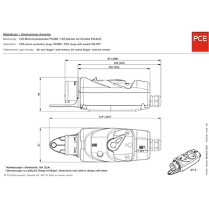 PCE  540150251 CEE uhlová prepojka 16 A 5-pólová 400 V 1 ks