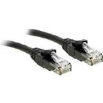 Síťový kabel RJ45 LINDY 48085, CAT 6, U/UTP, 30.00 m, černá