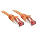 Síťový kabel RJ45 LINDY 47814, CAT 6, S/FTP, 15.00 m, oranžová