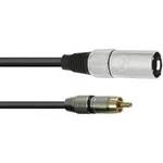 Kabelový adaptér Omnitronic 3022075H [1x XLR zástrčka 3pólová - 1x cinch zástrčka], 0.15 m, černá