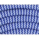 Textilní kabel H03VV-F 2x0,75 2m zigzag modro-bílá 23 (CYSY 2Dx0,75)