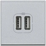 Legrand USB zásuvka Axolute hliník HC4287C2