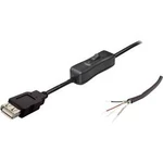 BKL electronic USB A 10080120 - USB kabel 2.0 A spojka s spínač černý zásuvka, rovná BKL Electronic 1 ks