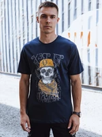 Men's T-shirt with print, dark blue Dstreet