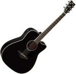 Yamaha FGX830C Black Guitare Dreadnought acoustique-électrique