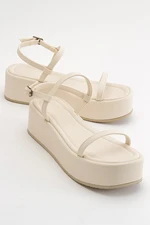 LuviShoes Ecru Beige Women's Sandals