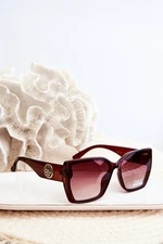 Women's Classic Sunglasses with Decorative Detailing UV400 Brown