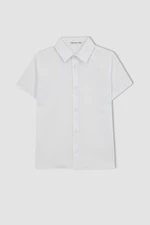 DEFACTO Boy's Textured Short Sleeve Shirt