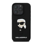 Zadní kryt Karl Lagerfeld 3D Rubber Ikonik pro Apple iPhone 16 Pro, black