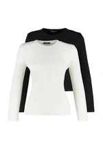 Trendyol Black and White 2-Piece Knitwear Sweater