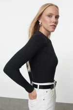 Trendyol Black Basic Furry Knitted Sweater