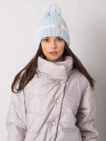 Light blue warm hat for women