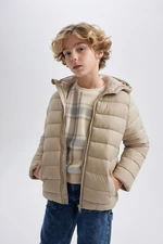 DEFACTO Boy's Water Repellent Hooded Puffer Jacket