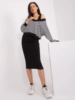 Black and white basic set with midi dress