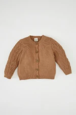 DEFACTO Baby Girl Crew Neck Buttoned Cardigan