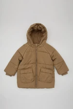 DEFACTO Baby Boy Waterproof Fleece Lined Hooded Coat