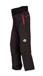 Softshell trousers - black with pink zippered pockets