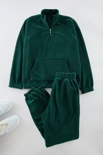 Trendyol Green Oversize/Wide Cut Basic Tracksuit Set