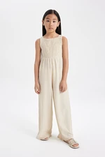 DEFACTO Girl's Sleeveless Wrapped Long Jumpsuit