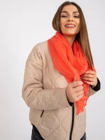 Coral viscose scarf