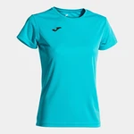 Women's T-shirt Joma Combi Woman Shirt S/S Fluor Turquoise