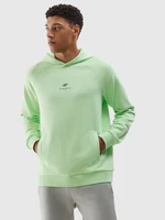 Men's Hooded Sweatshirt Without Fastening and Organic Cotton 4F - Light Green