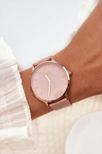 Women's Leather Analog Watch Ernest Nickel-Free Pink