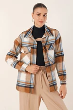 Bigdart Brodie Quality Women's Oversize Lumberjack Shirt Tan