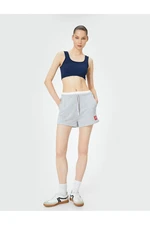 Koton Double Waist Detailed Sports Mini Shorts with Pockets and Tie Waist