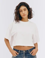 Organic Basics True Boxy Crop Tee White L